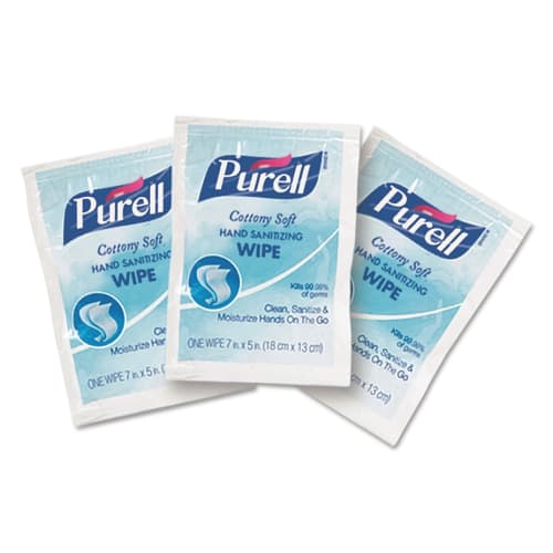 PURELL® Cottony Soft Sanitizing Wipe, Individually Wrapped